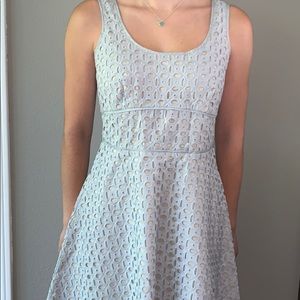 LOFT Sky Blue Eyelet Summer Dress